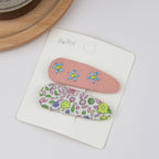 Floral BB Clip Embroidery Water Drop