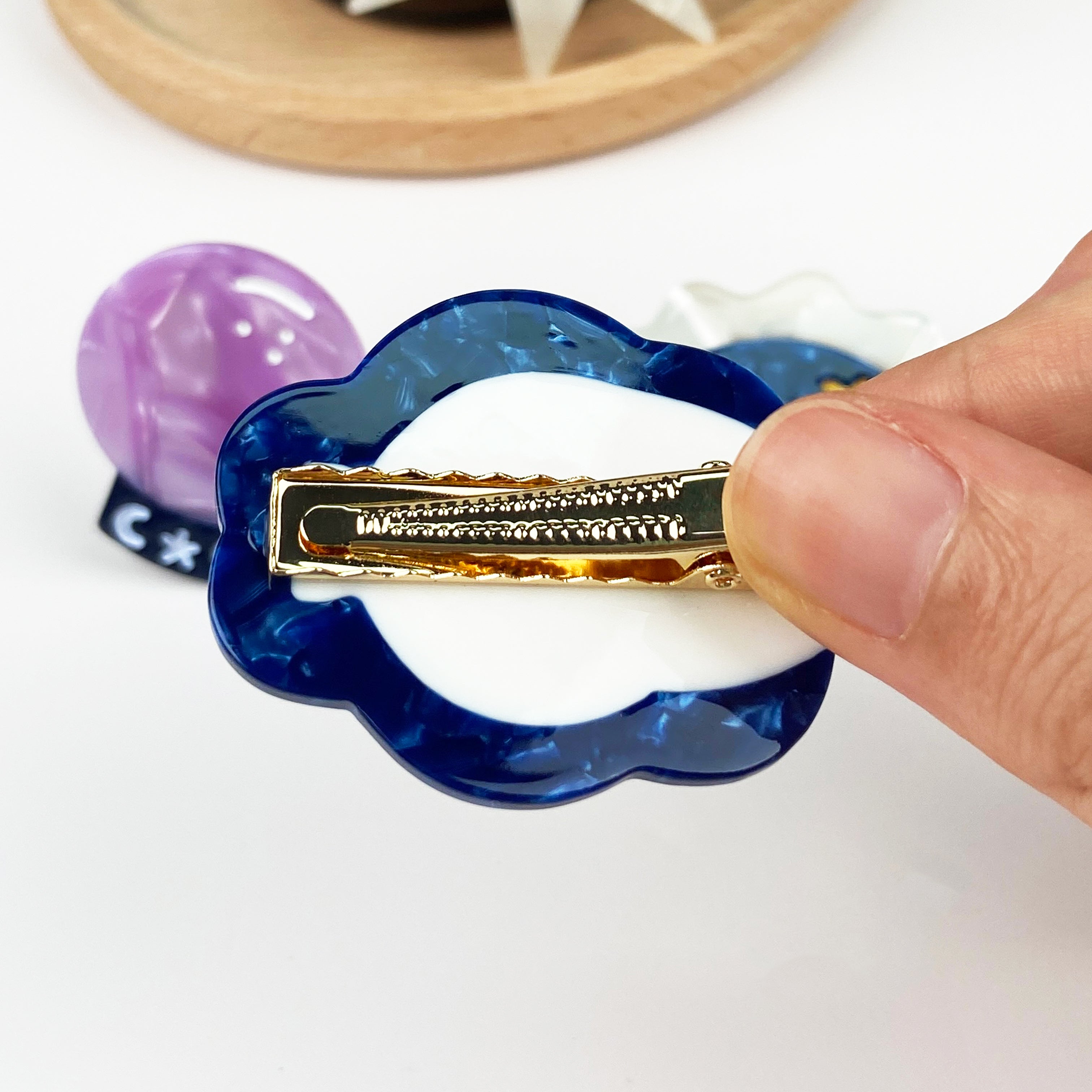 Mysterious Fantasy Crystal Ball Star Mushroom Acetate Duckbill Clip