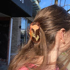 Summer Flower Stitching Grip Acetate Updo Shark Clip