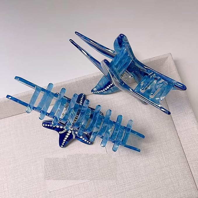 Starfish Barrettes Ocean Half Catch Shark Clip