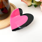 Acetate color splicing hair clip love claw clip