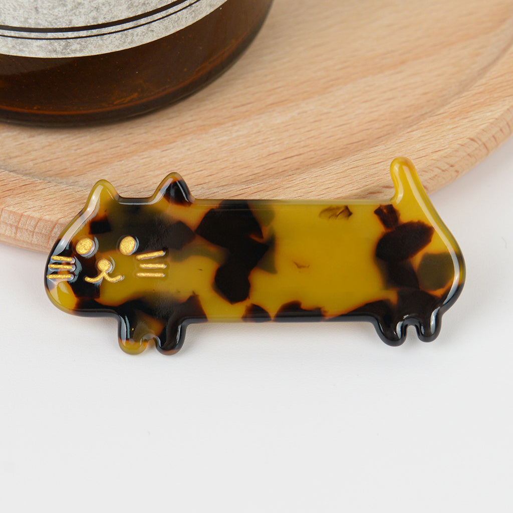 Acetat Kurzer Bein Dreifarbiger Katzenhaar-Accessoires DuckBill Clip 