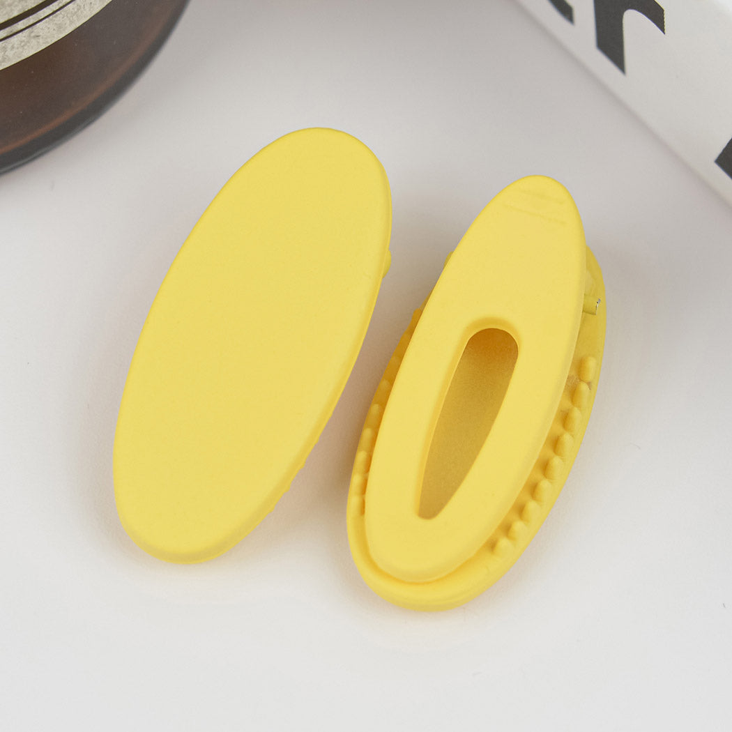 Oval Frosted Duckbill Clip Candy Color