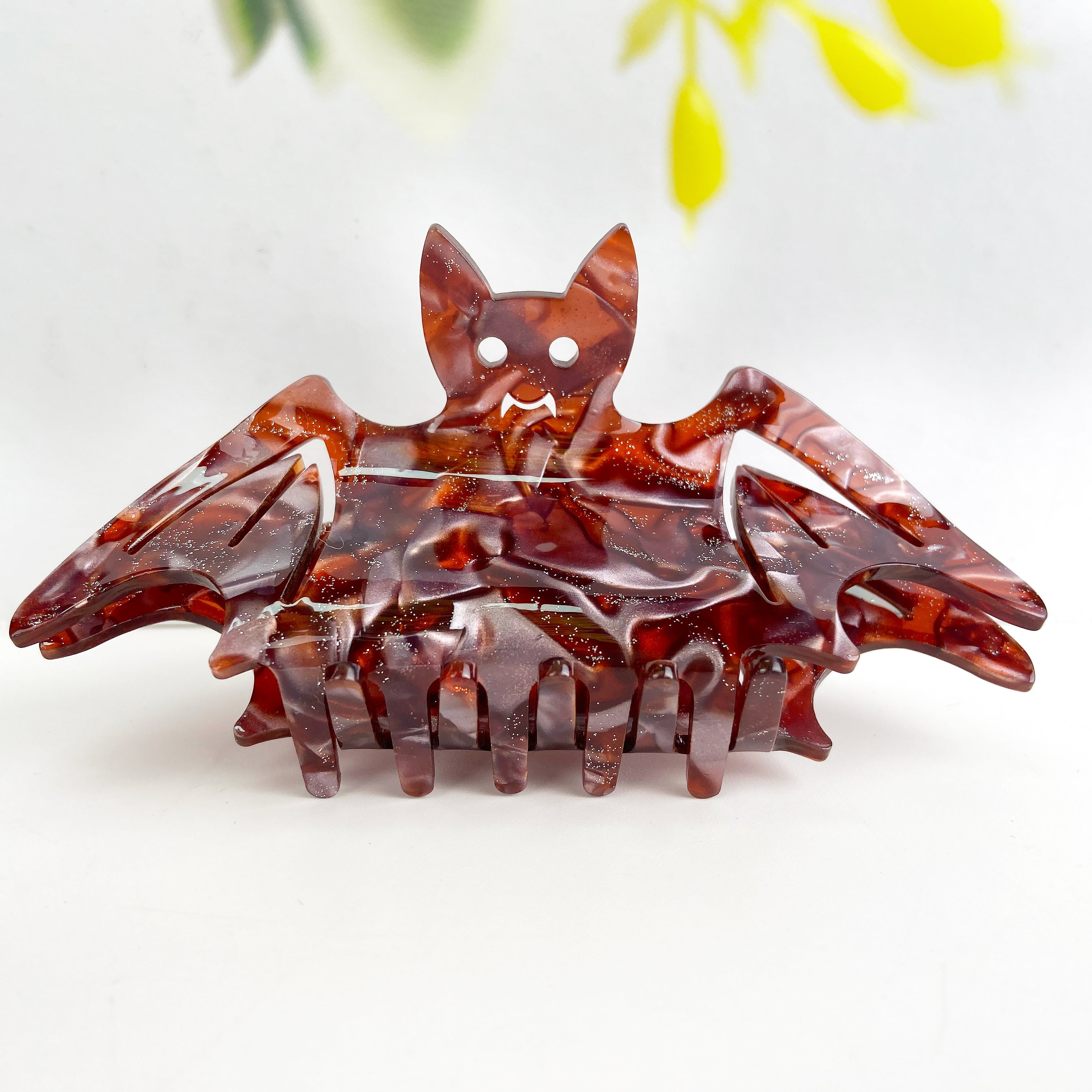 Square Bat Hair Clip Halloween