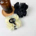 Flower Feather Hair Clip