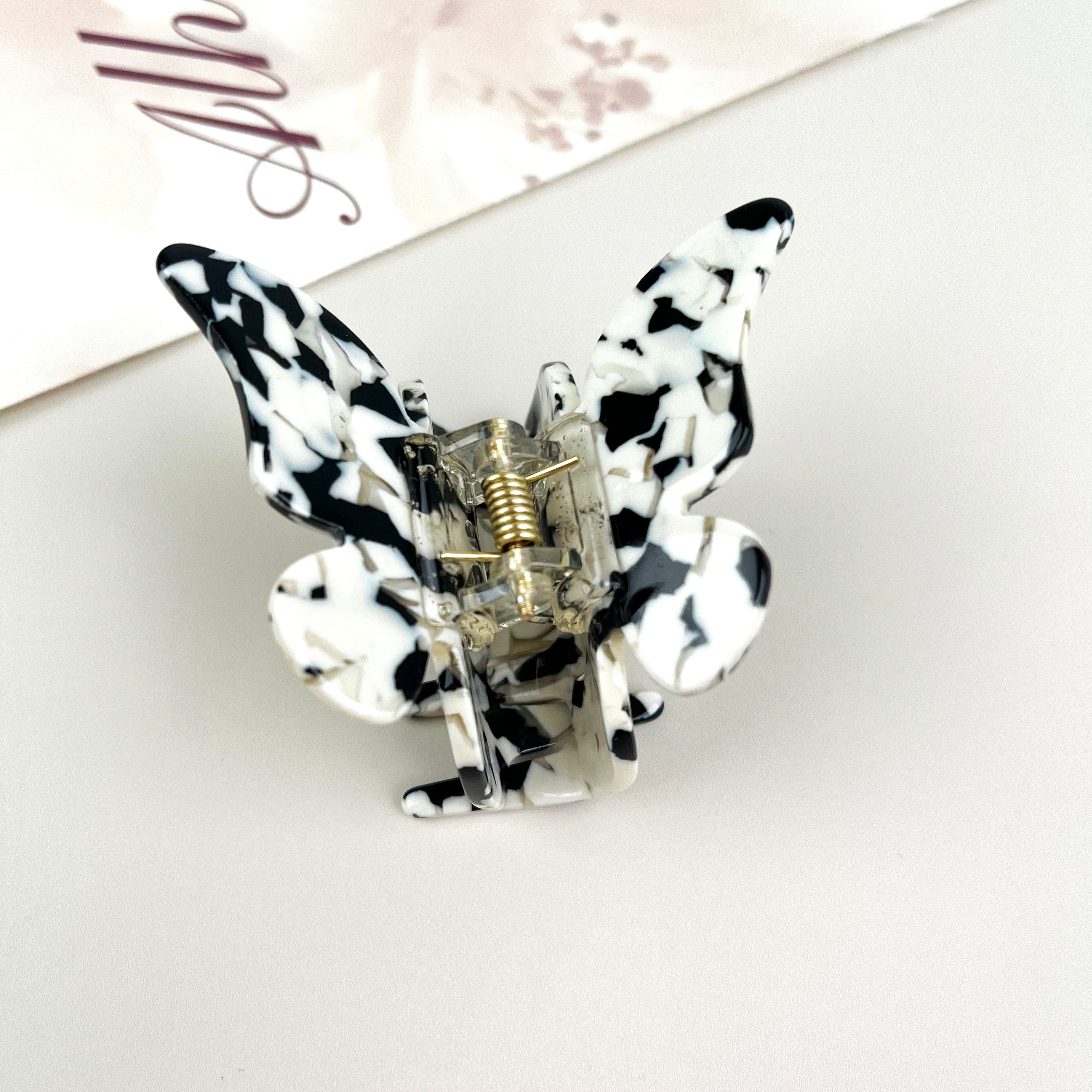 Acetate butterfly hair clips multi-color claw clip