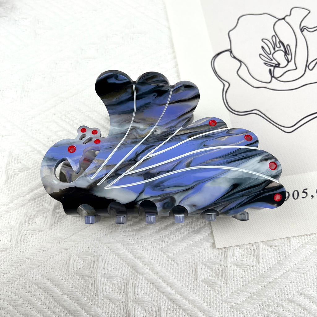 Large Peacock Hair Clips Animal Claw Clip Valentine's Day