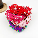 Valentine's day diamond-encrusted headband pearl headband