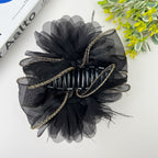 Cloud Sequin Seersucker Hair Clip