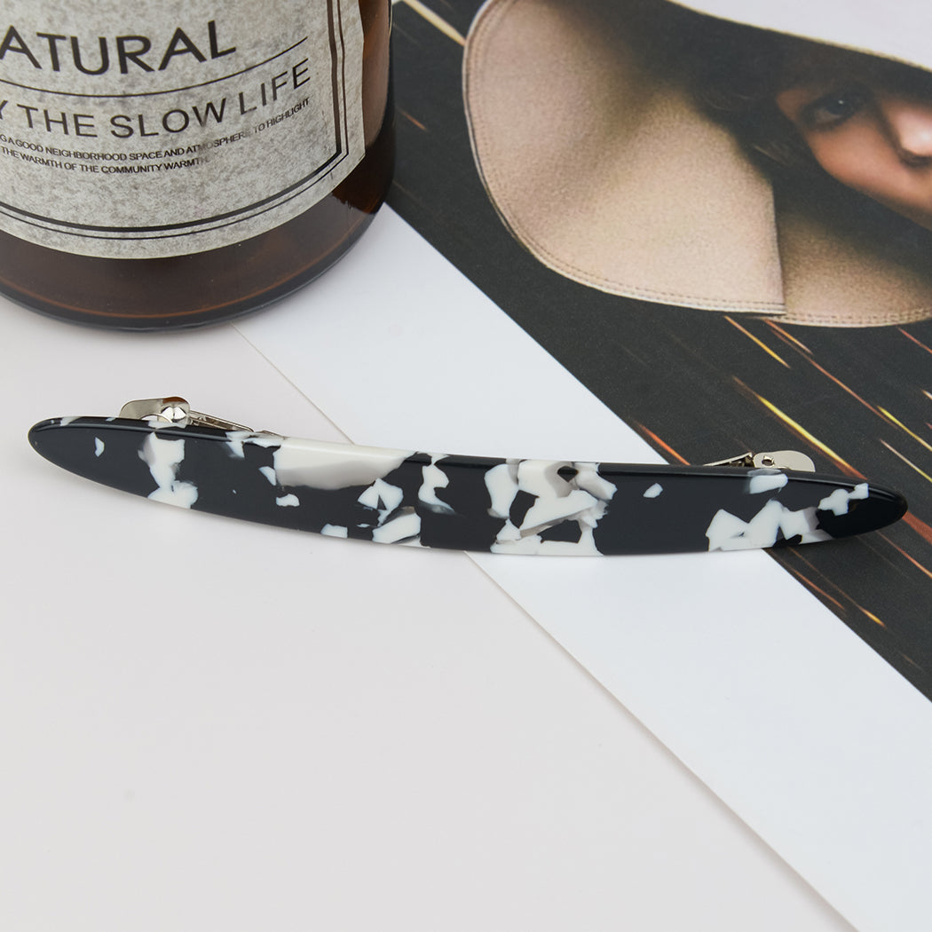 French Geometric Acetate Hair Duckbill Clip