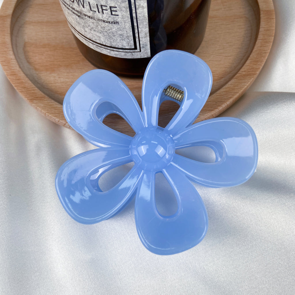 Jelly Flower Hair Clip Frosted Updo Shark Clip Hair