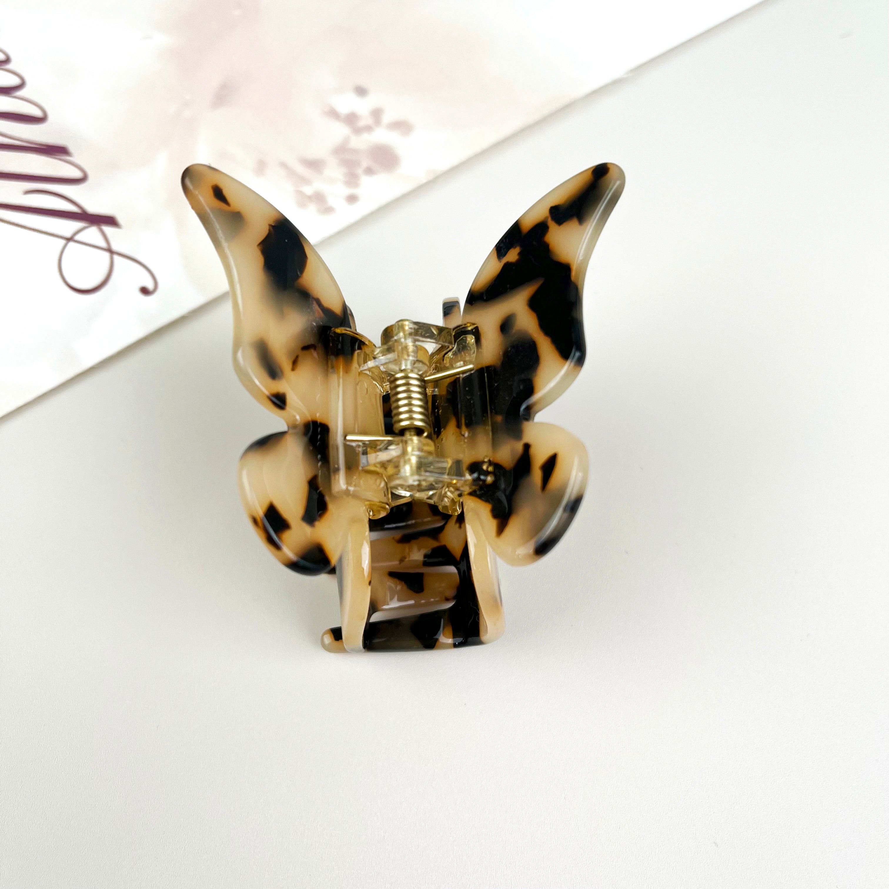 Acetate butterfly hair clips multi-color claw clip