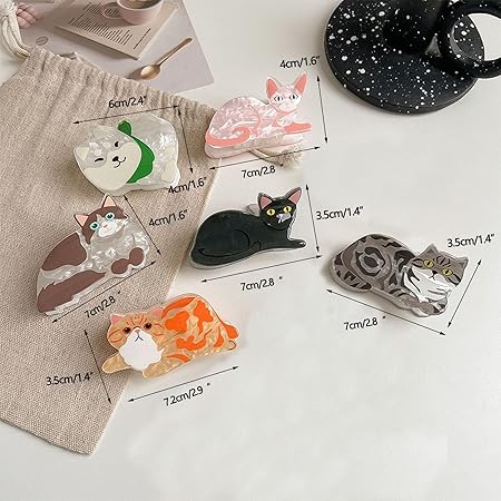 Dogs and Cats Cute Hairpin Medium Back Head Shark Clip