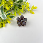 Small fresh metal flower small hair clip pearl rhinestone small clip