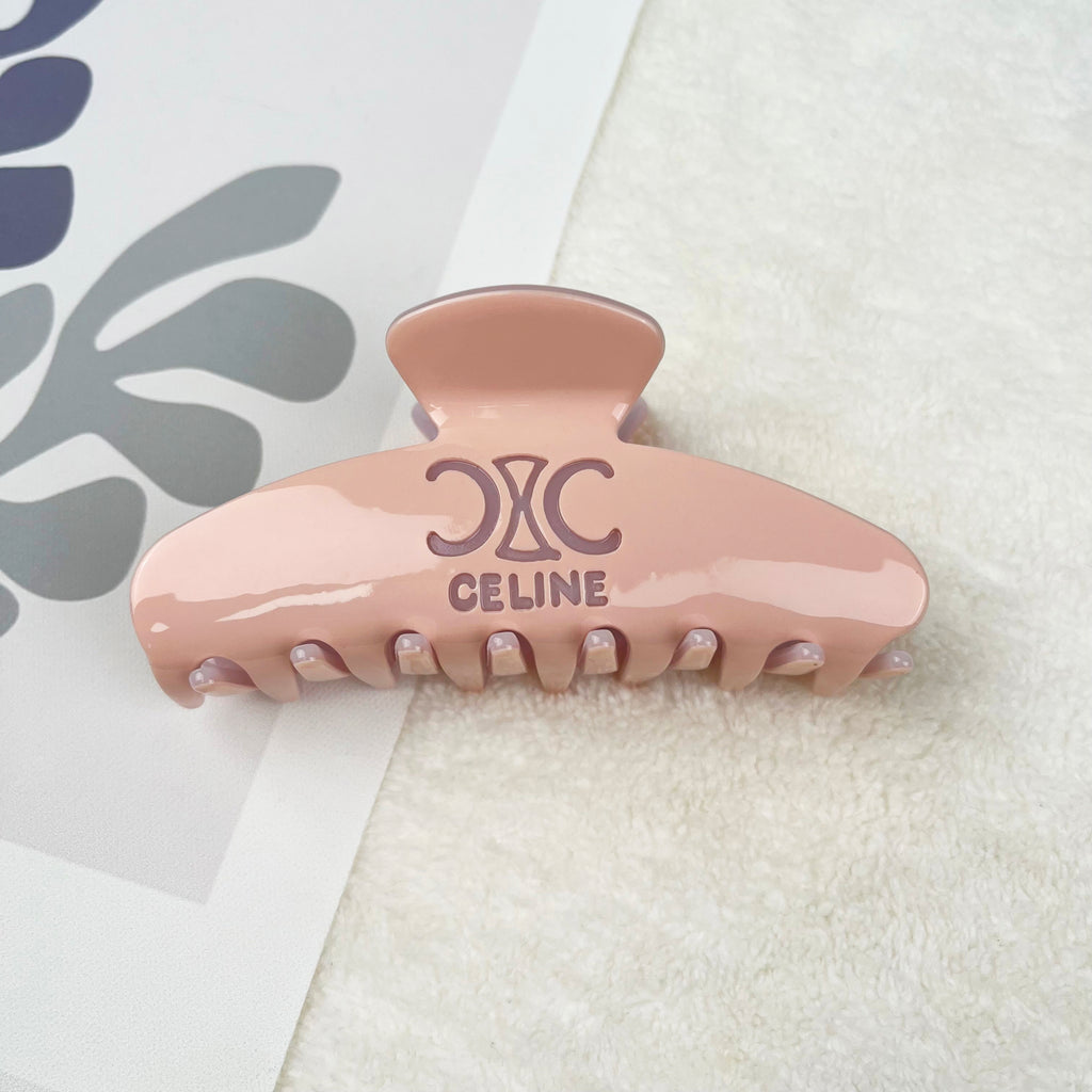 Vintage acetate letter hair claw clip