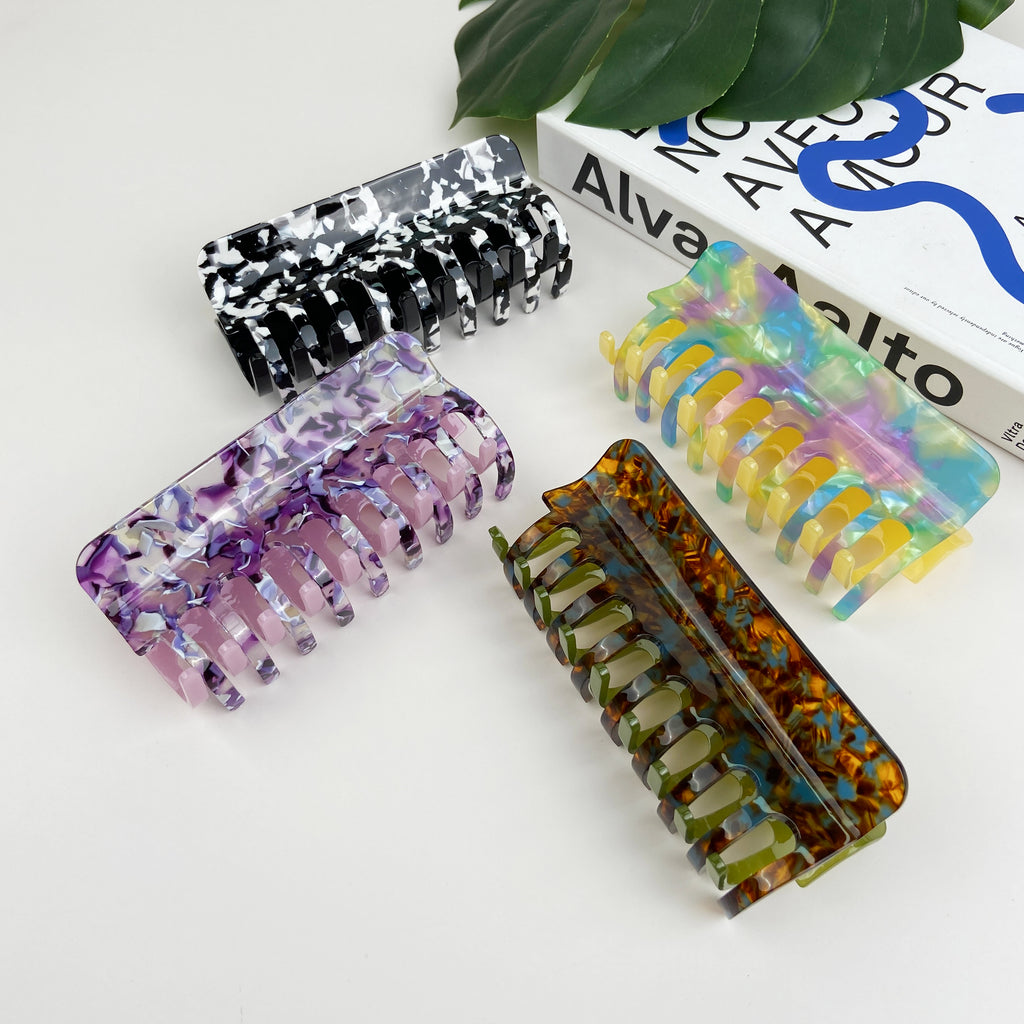 Acetate Vintage Oil Painting Hair Clip