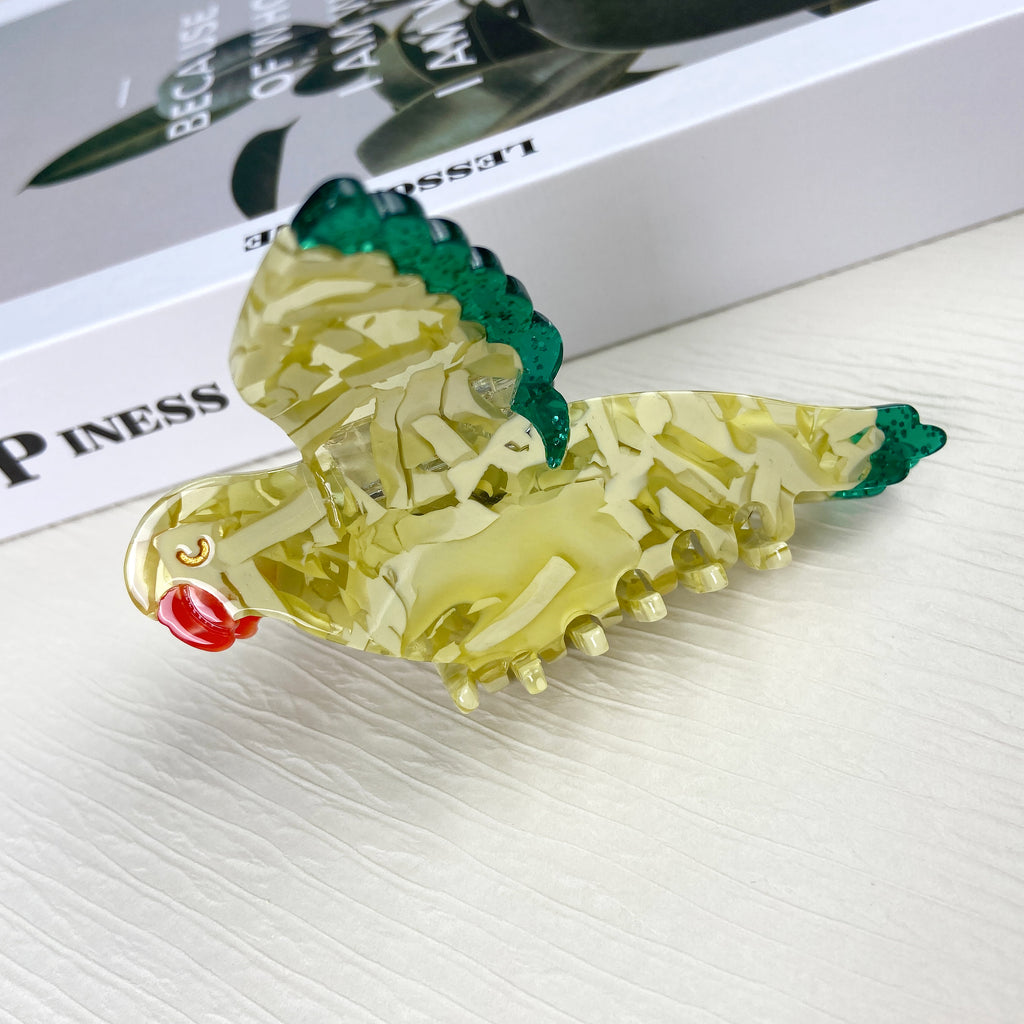 Hübsche Haarklammer mit Vogelmotiv 