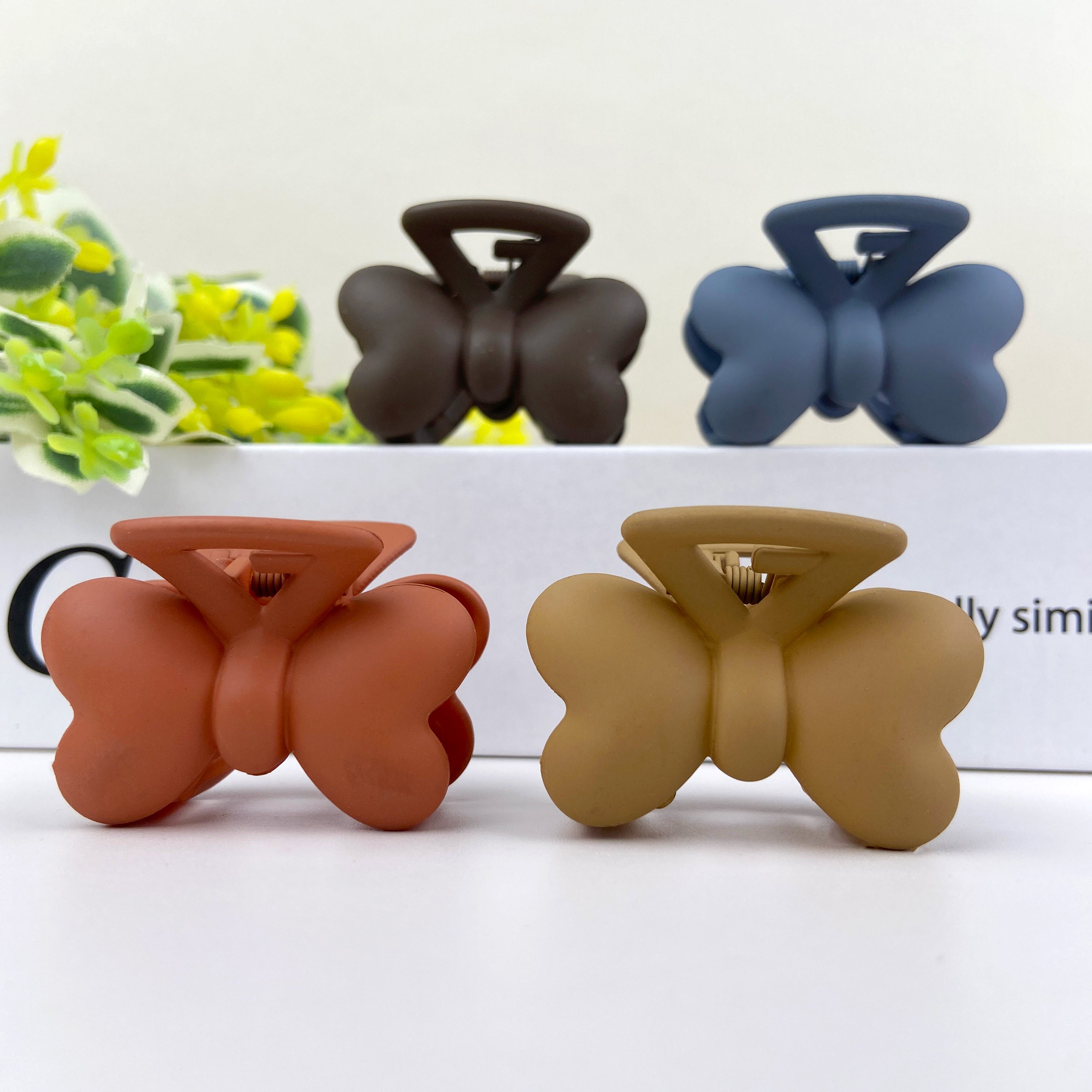 Frosted Simple Small Hair Clip Butterfly Clip