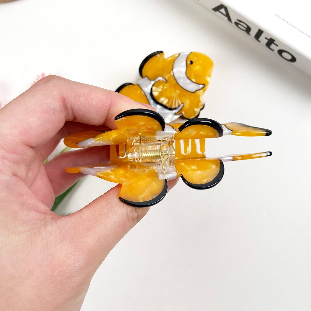 Cartoon Clown Fish Acetate Claw Clip Marine Animal Hair Clips