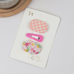 Floral Fabric Plaid BB Clip