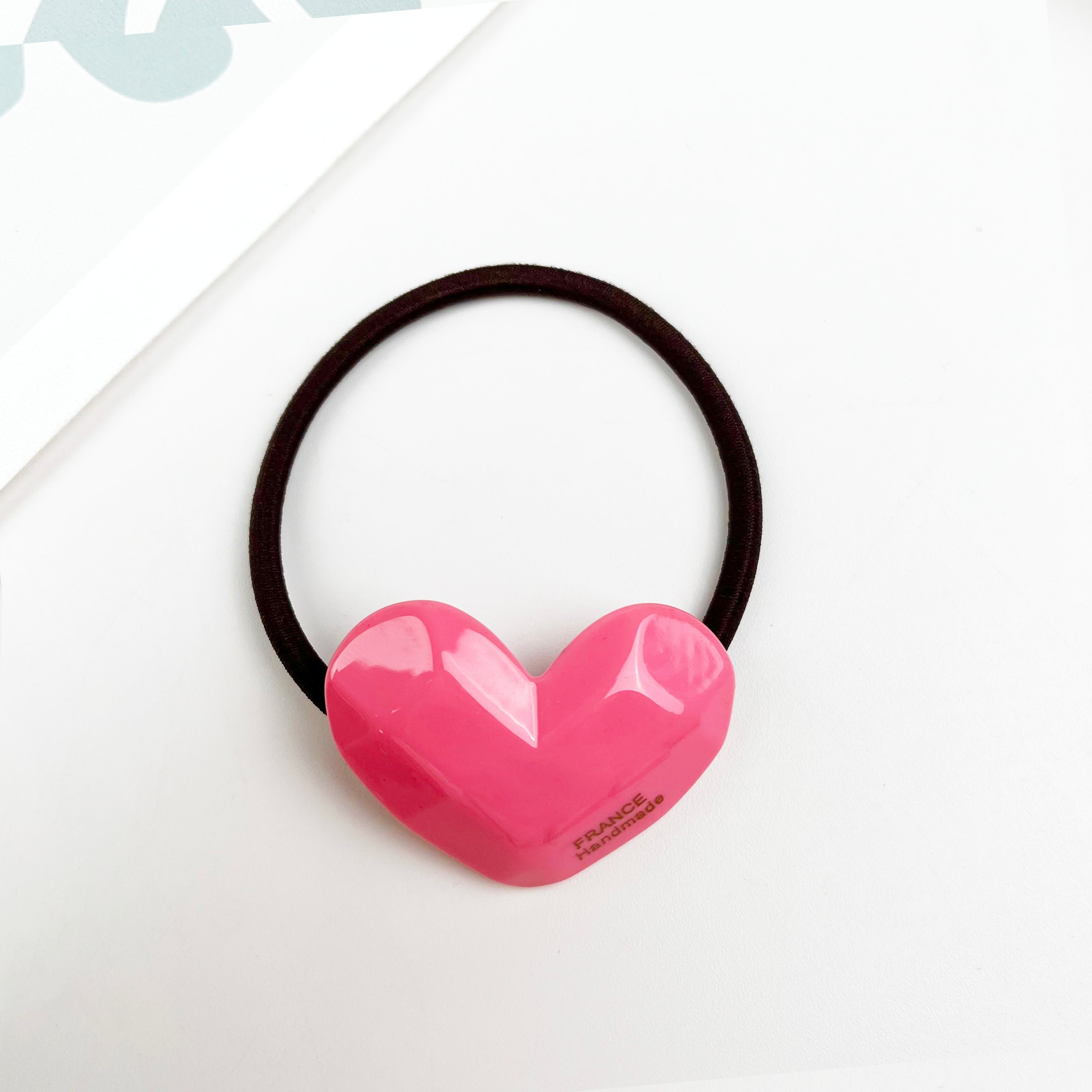 Acetate love hair tie spring sweet hair ties