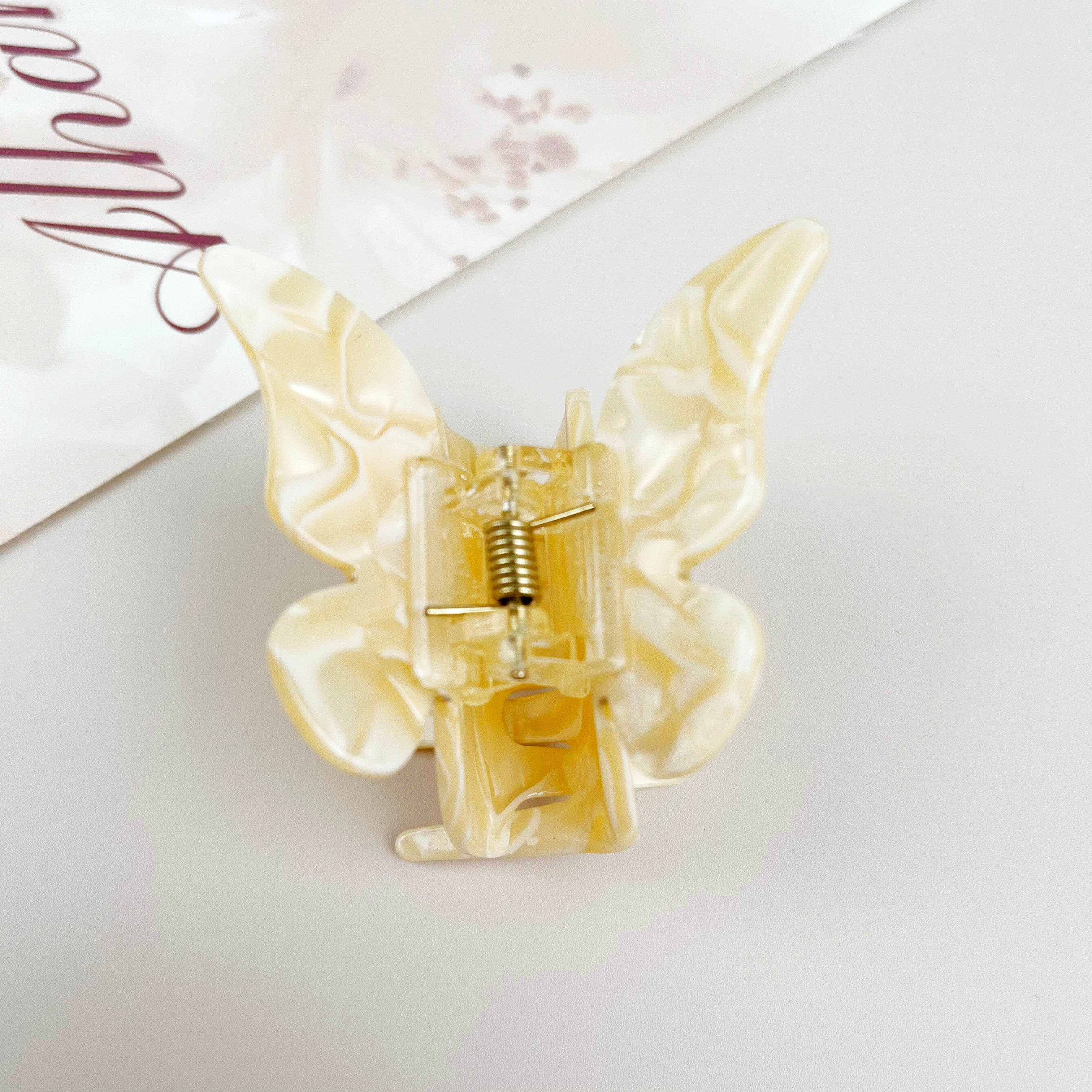 Acetate butterfly hair clips multi-color claw clip