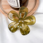 Jelly Flower Hair Clip Frosted Updo Shark Clip Hair