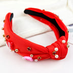 Rhinestones and pearl headband for Valentine's Day