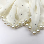 Soft Gypsophila Pearl Hair Tie