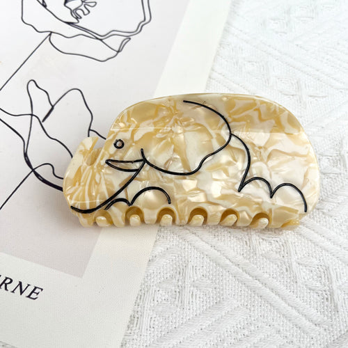Acetate Elephant Hair Clips Cartoon Animal Claw Clip