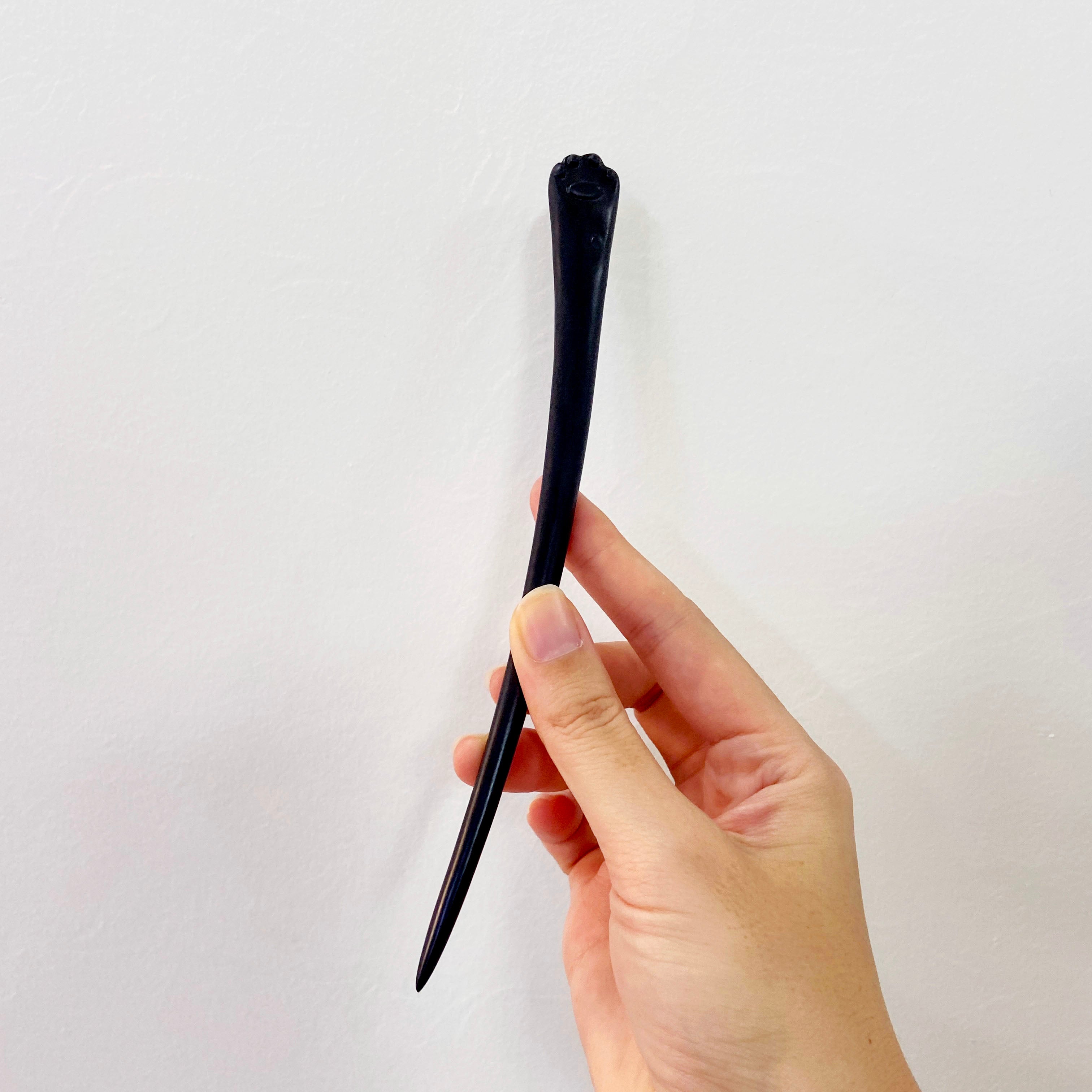 Cute Cat Claw Black Sandalwood Hairpin Long Wooden Hairpin