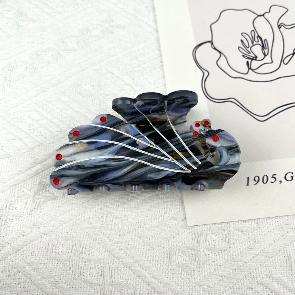 Large Peacock Hair Clips Animal Claw Clip Valentine's Day