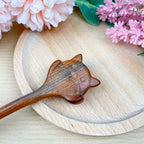 Cute cat hairpin sandalwood hairpin