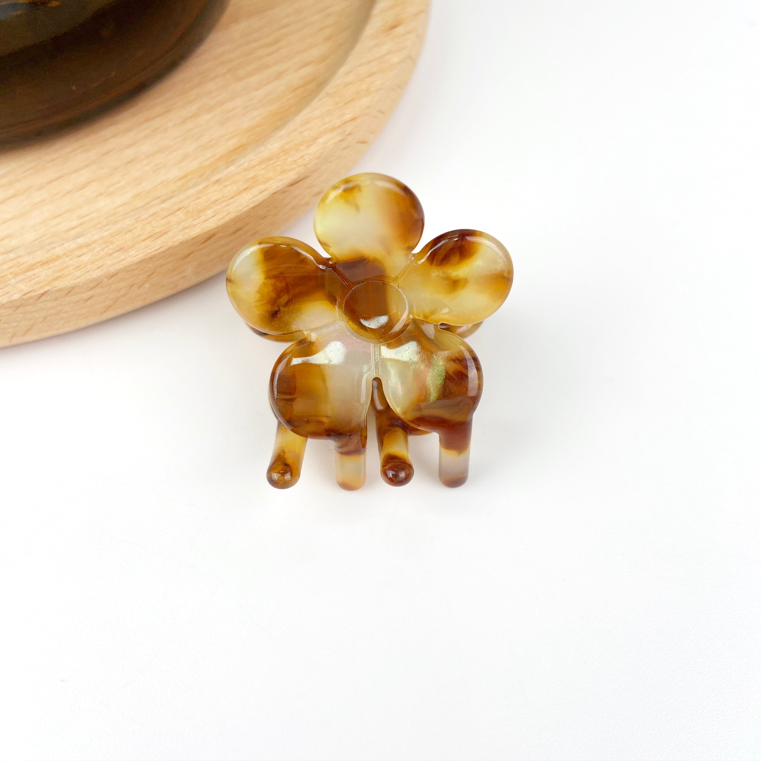 Acetates cute small flower hair clips bangs clip