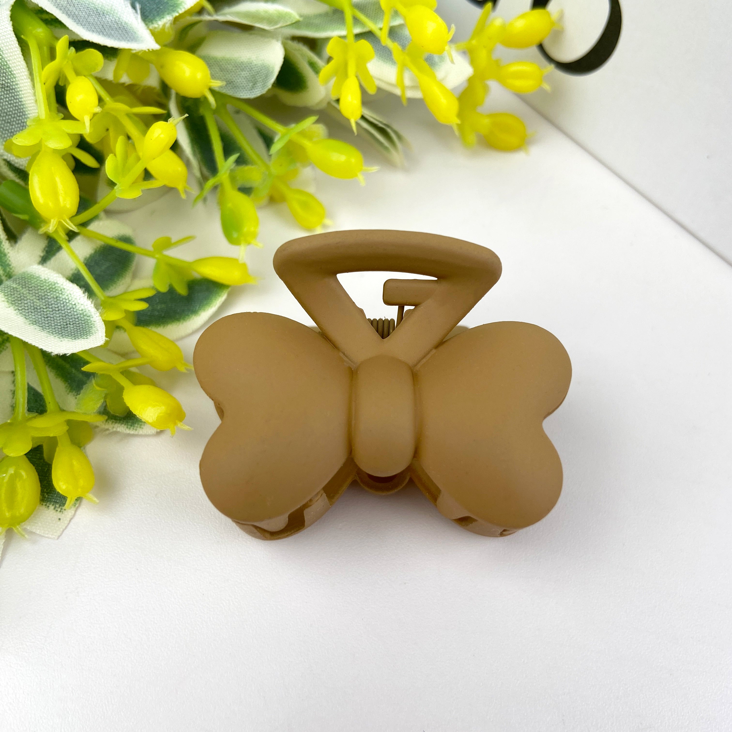 Frosted Simple Small Hair Clip Butterfly Clip