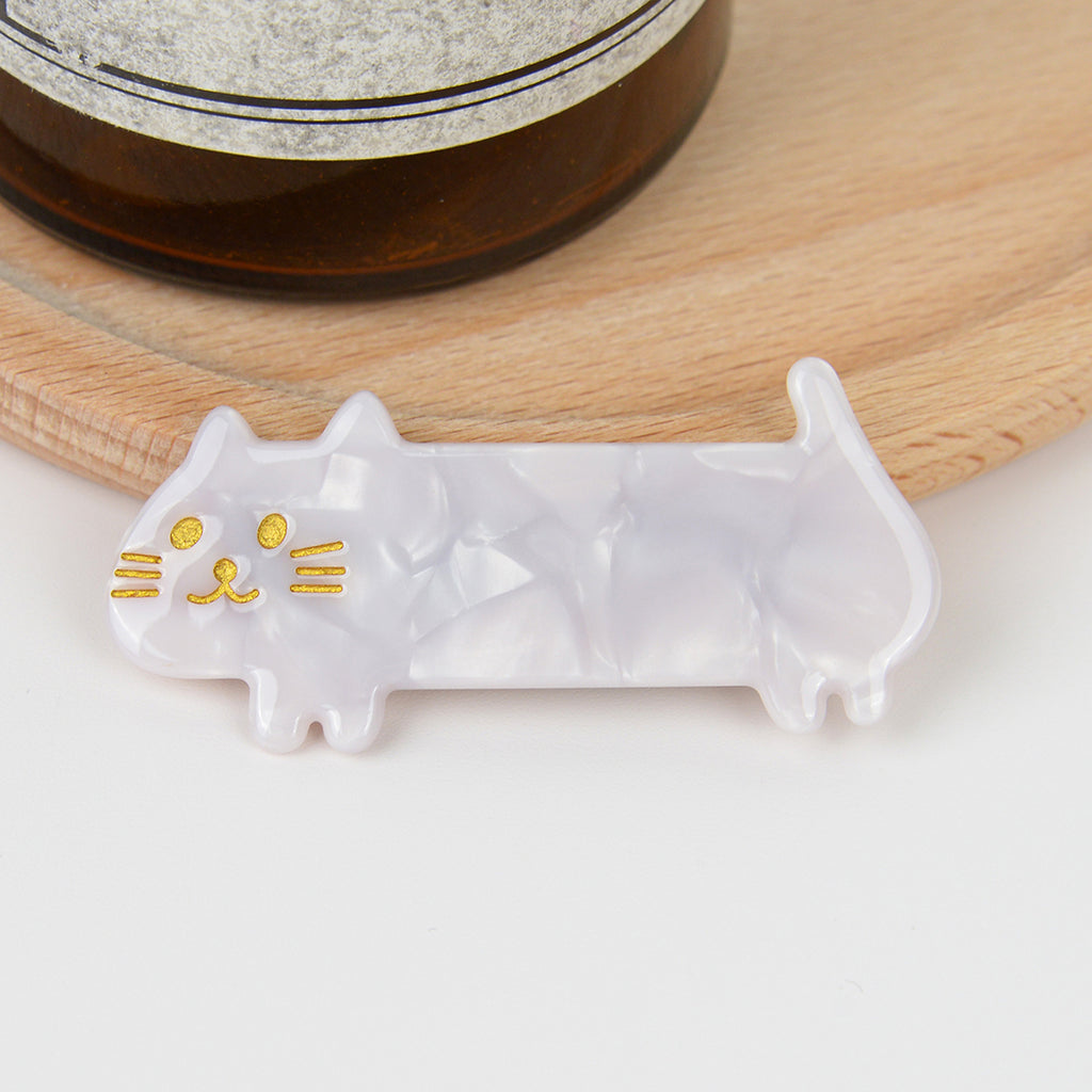 Acetat Kurzer Bein Dreifarbiger Katzenhaar-Accessoires DuckBill Clip 
