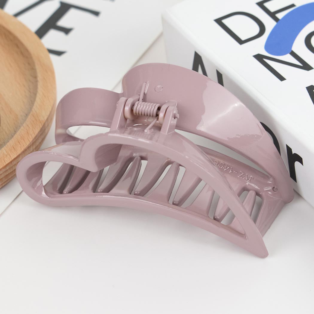 Solid Color Heart-Shaped Hair Clip