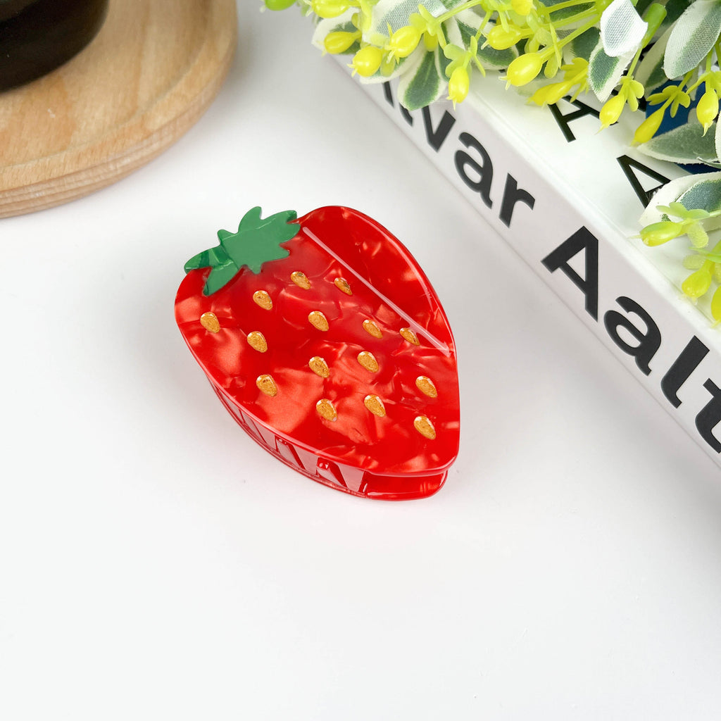 Strawberry Barrettes Acetic Acid Loose Clip Updo Shark Clip