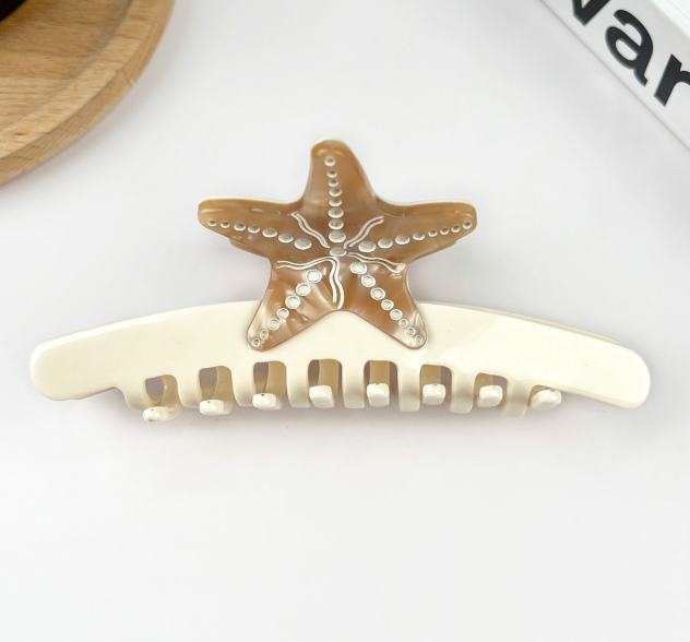 Starfish Barrettes Ocean Half Catch Shark Clip