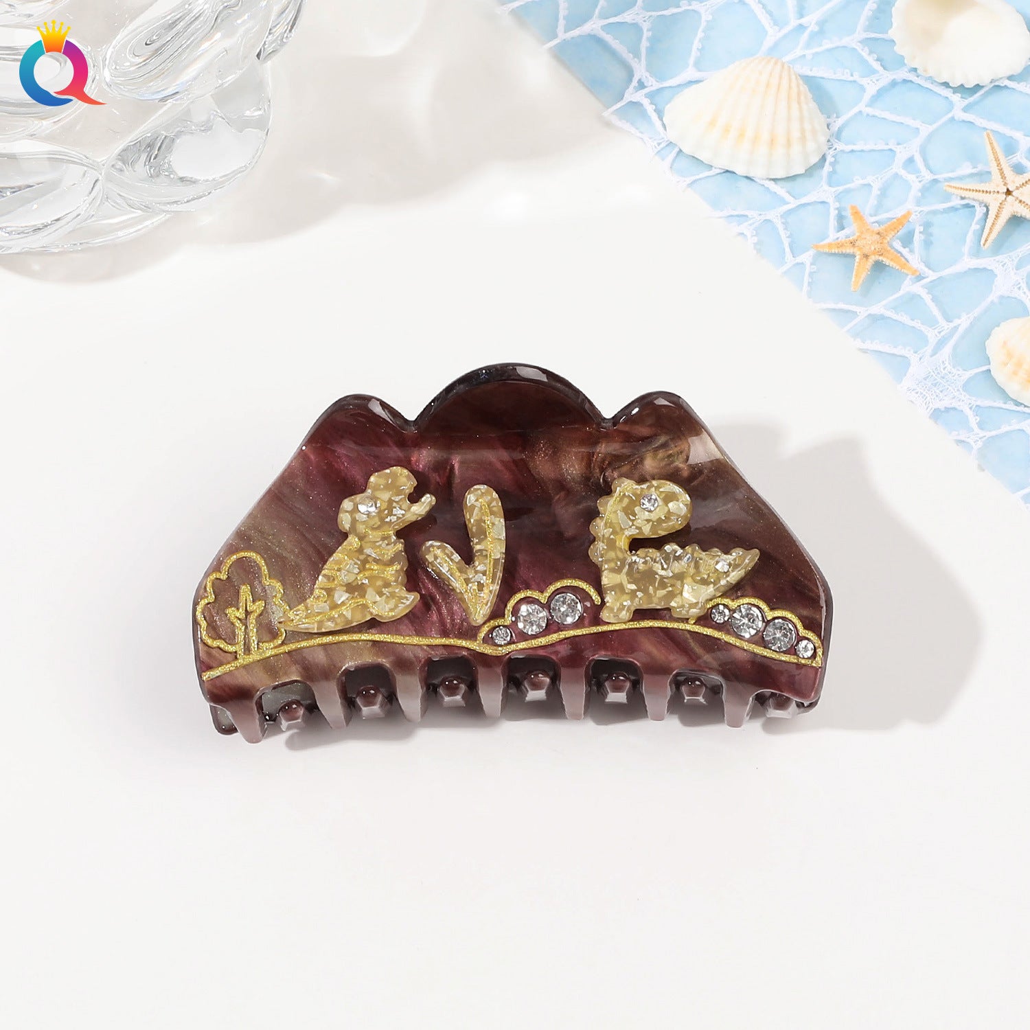 Ocean Series Acrylic Updo Shark Clip Hair Claw