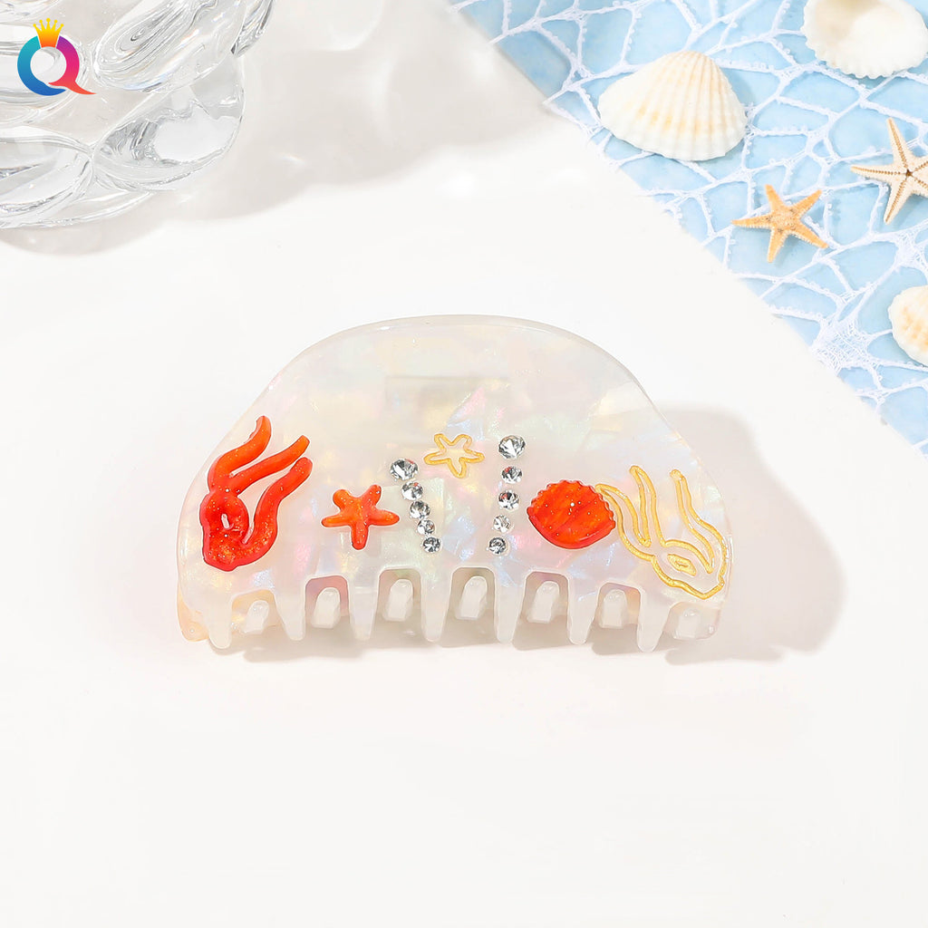 Ocean Series Acrylic Updo Shark Clip Hair Claw