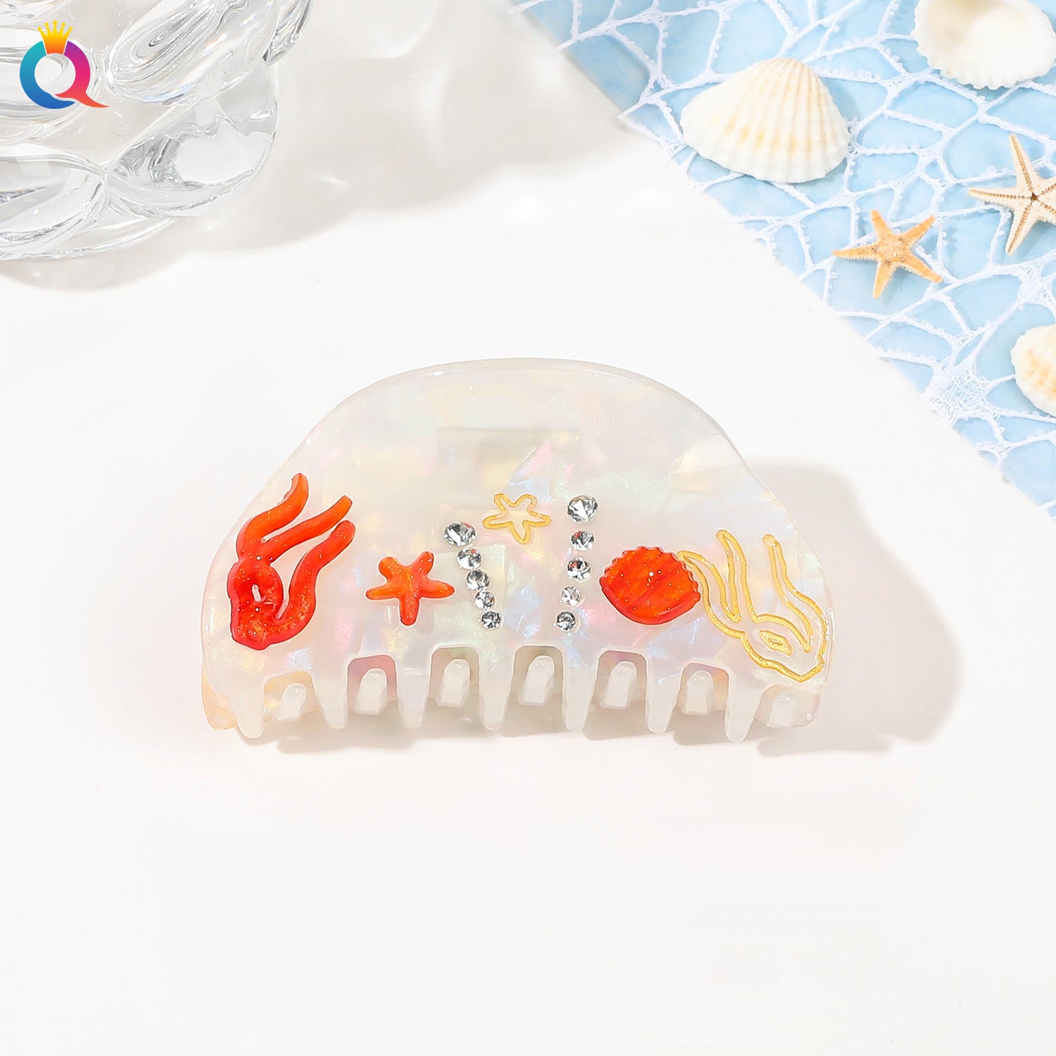 Ocean Series Acrylic Updo Shark Clip Hair Claw