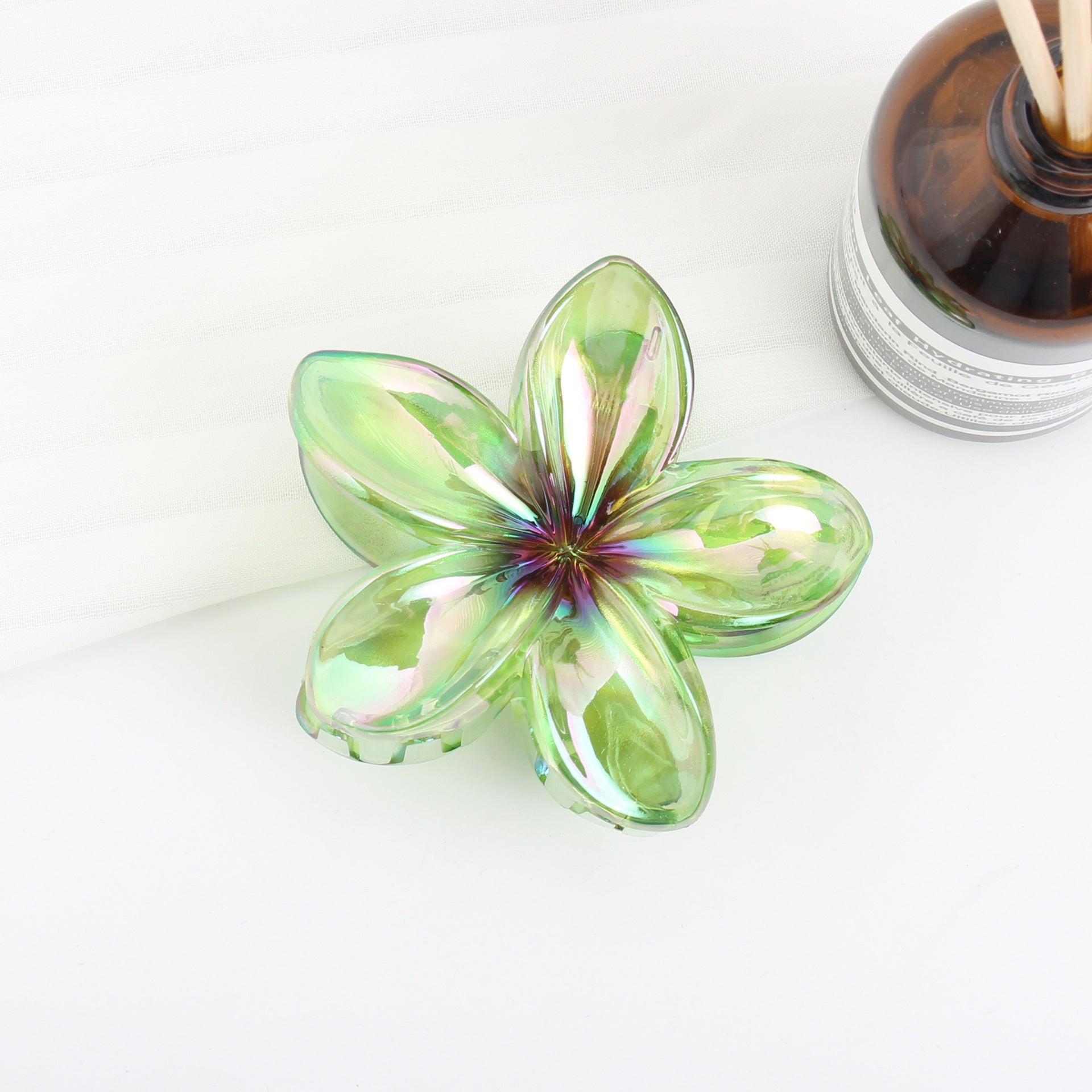 Plumeria Flower Hair Clip — For Updos, Half-Up Styles, and Claw Clips