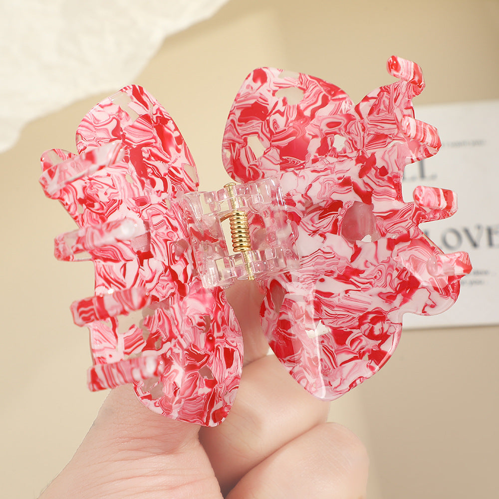 Floral Acrylic Hair Claw Clip (for Updos)