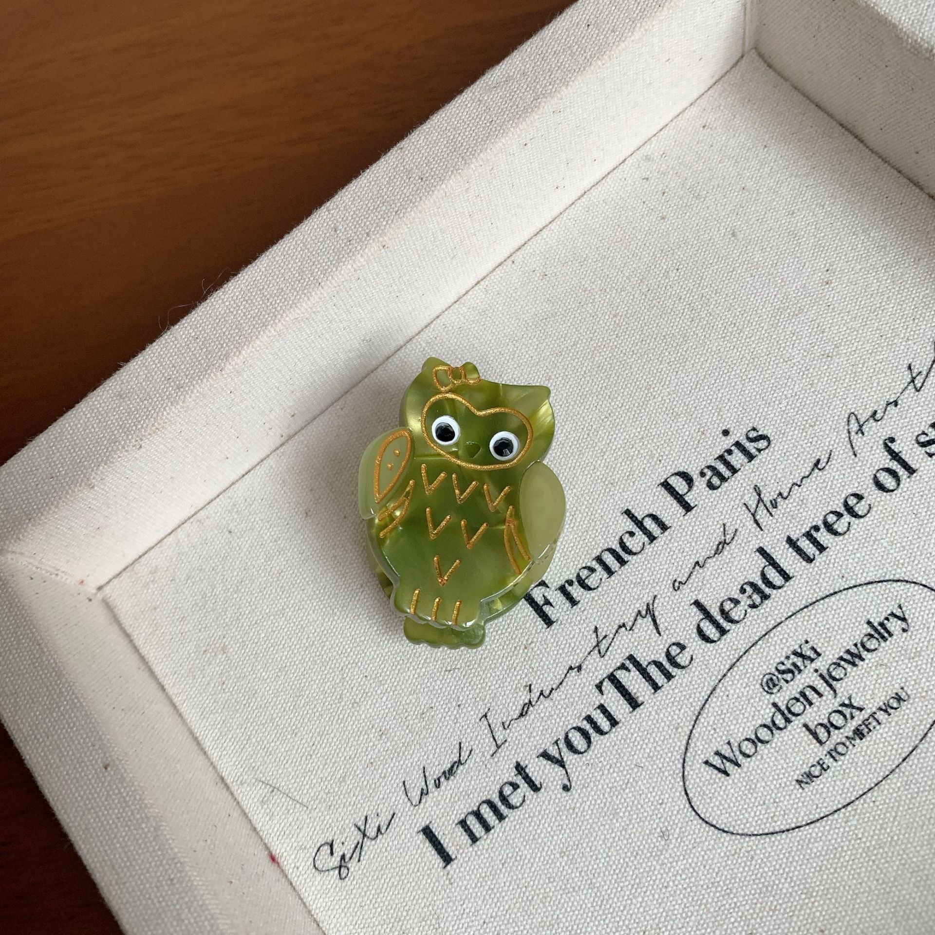 Owl Mini Clip Acetate Bangs Shark Clip