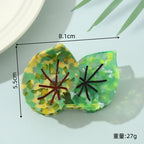 Plant Leaves Barrettes Acetic Acid Updo Shark Clip