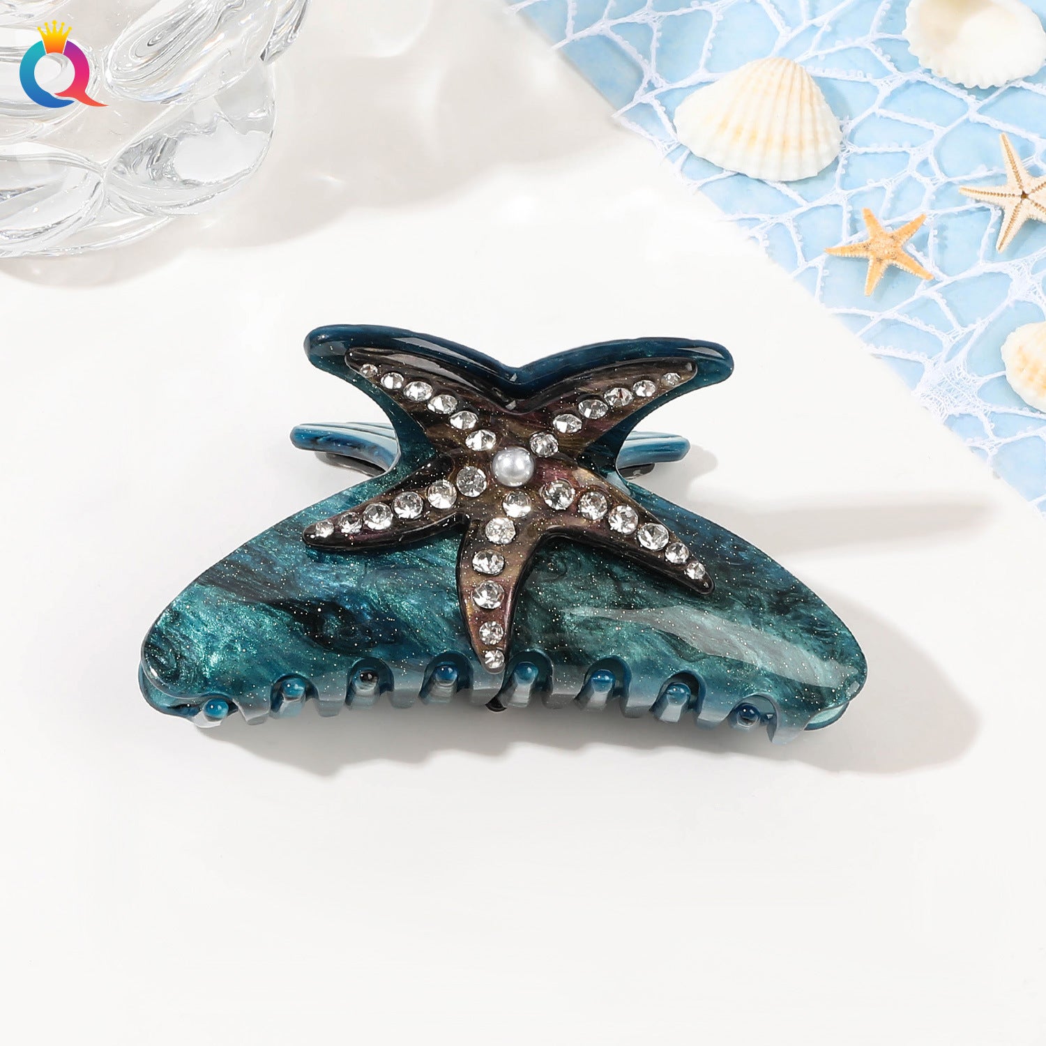 Ocean Series Acrylic Updo Shark Clip Hair Claw