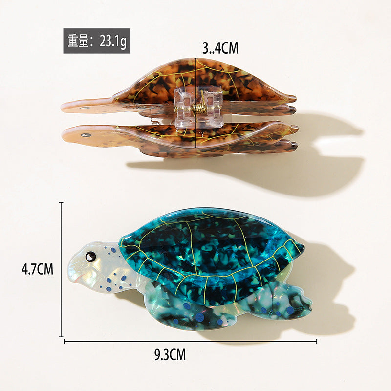 Turtle Barrettes Updo Shark Clip