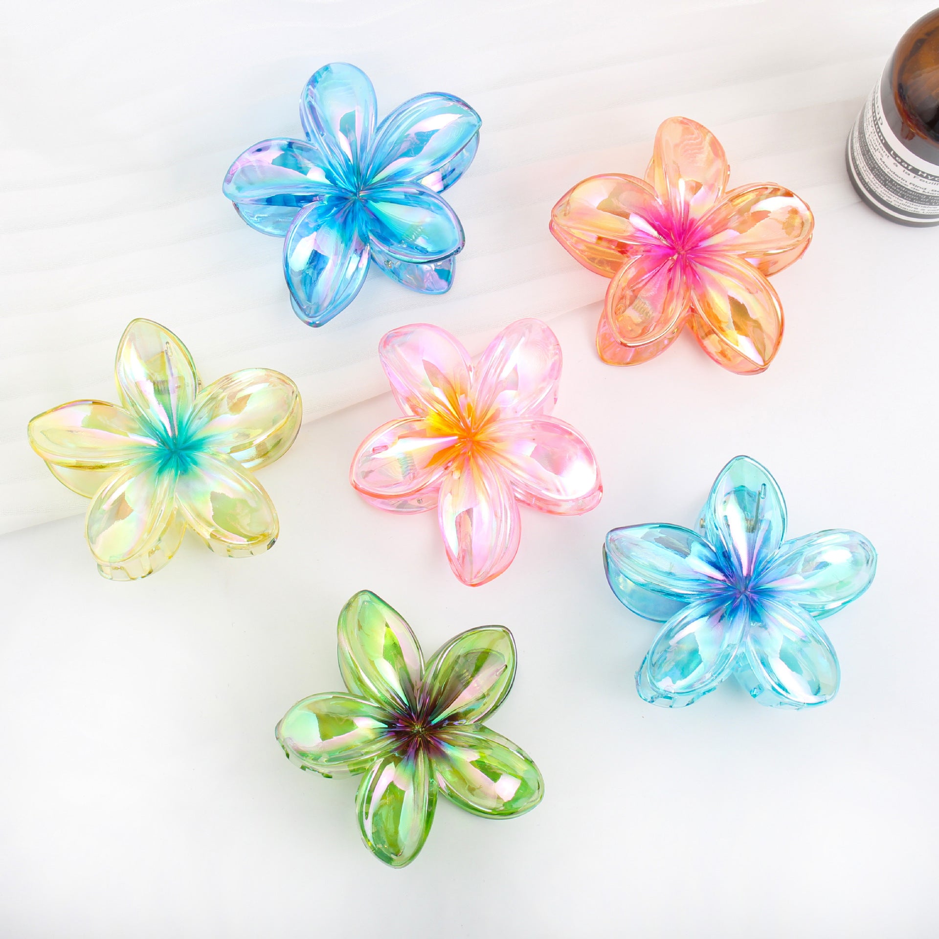 Plumeria Flower Hair Clip — For Updos, Half-Up Styles, and Claw Clips