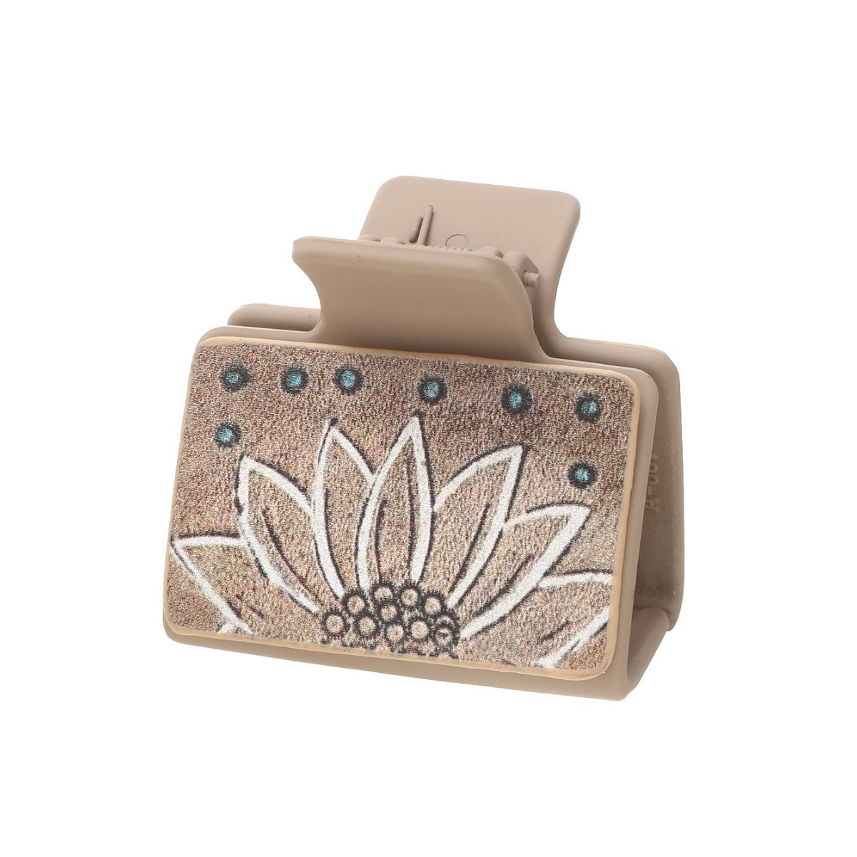 Leather Sunflower Hair Clip / Half-Up Shark Clip